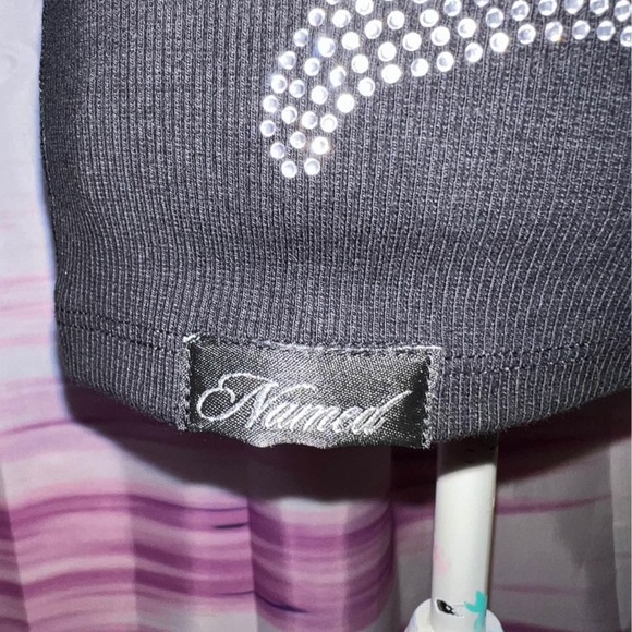 BRAND NEW named collective bling rhinestone tank top - Picture 4 of 5